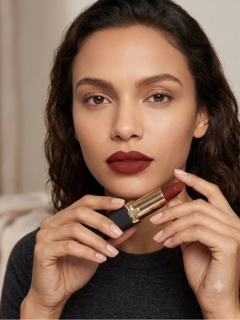 New L’Oréal Paris Colour Riche Intense Volume Matte Lipstick Dark Burgundy Wine